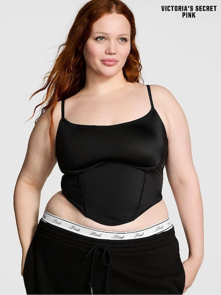 Victoria's Secret PINK Black Soft Stretch Corset Top (E16321) | €29