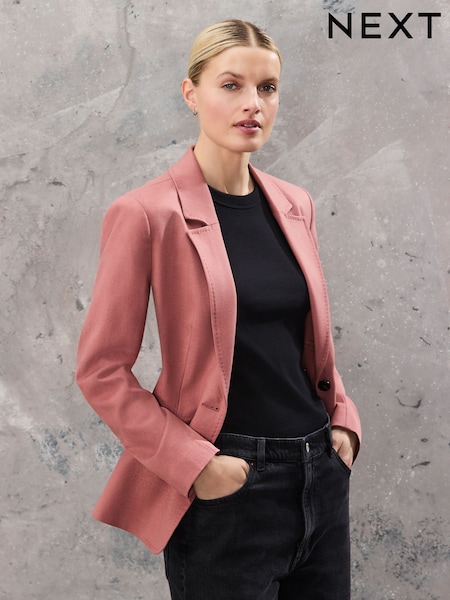 Rosa - Tailored Single Breasted Blazer With Wool (E16356) | kr980