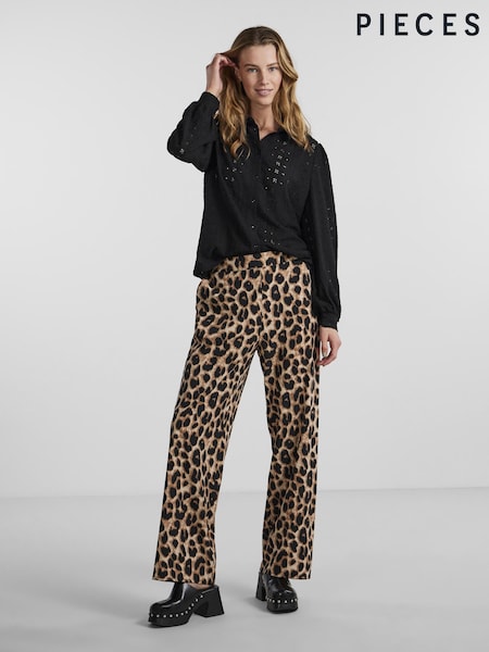PIECES Leopard Print Trousers (E16411) | €54