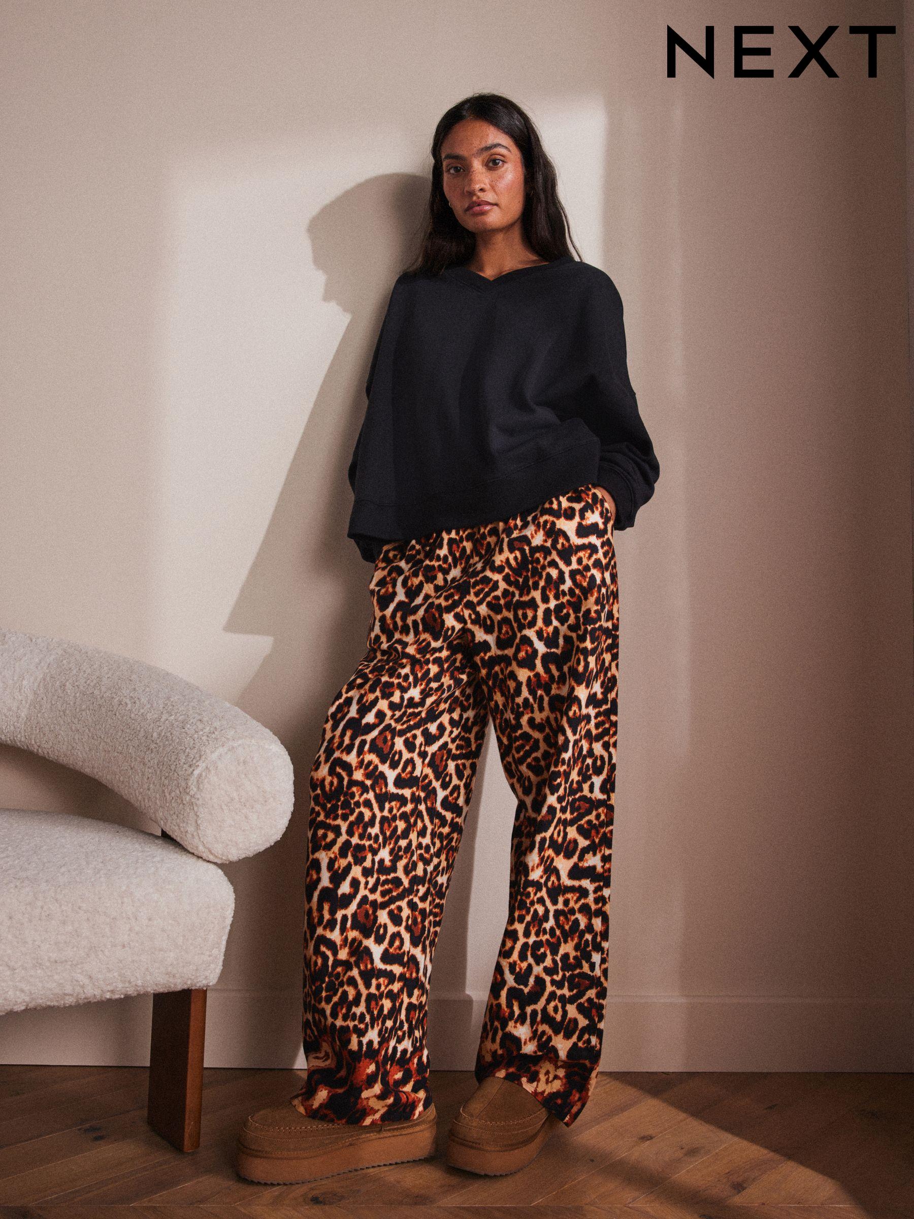 Animal print flannel pajamas online