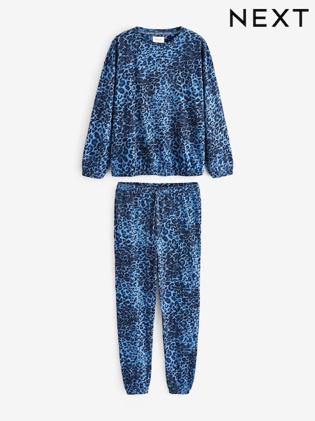 أزرق شكل جلد فهد - 100% Cotton Long Sleeve Pyjamas (E16472) | ‏58 ر.ق.