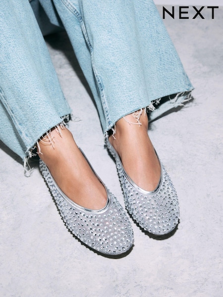 Hopea - Forever Comfort ® pyöreä toe mesh Jewel Ballerina Kengät (E16496) | €44