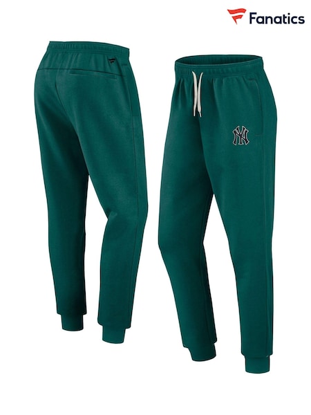 Fanatics Green MLB New York Yankees Clubhouse Rebel Fleece Cuffed Hem 100% Cotton Joggers (E16675) | AED160