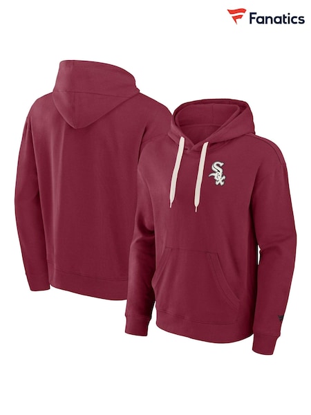 Fanatics Red MLB Chicago White Sox Clubhouse Rebel Fleece Pullover 100% Cotton Hoodie (E16688) | 173 QAR