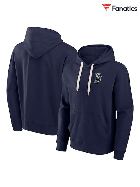 Fanatics Blue 100% Cotton Mlb Boston Red Sox Clubhouse Rebel Fleece Pullover Hoodie (E16696) | kr1 029