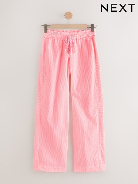 Pink/White Wide Leg Pull On Striped Trousers (E16806) | €33.50