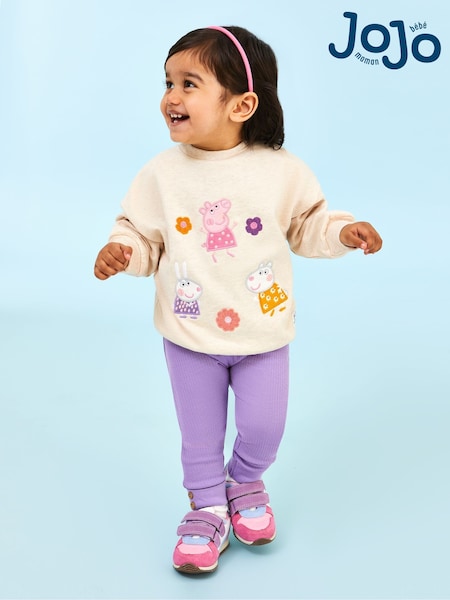JoJo Maman Bébé Lilac Peppa Pig Sweatshirt & Leggings Set (E16862) | €51
