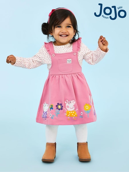 JoJo Maman Bébé Peppa Pig Pinafore Dress & Top Set (E16866) | ‏16 ر.ع.‏