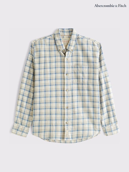 Iedeguma tonis - Regular Abercrombie & Fitch Indigo Plaid Check Flannel Shirt