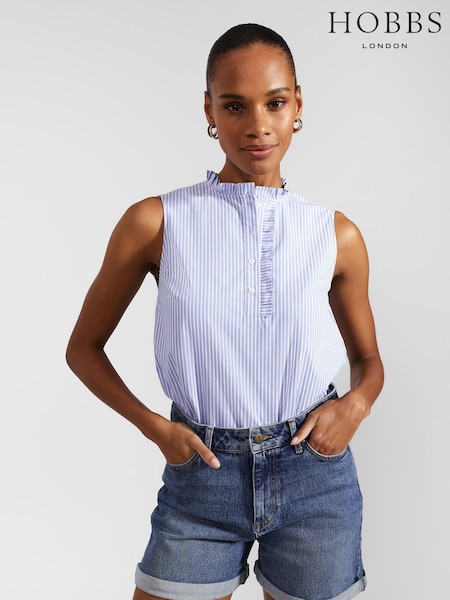 Hobbs Blue Abbie Blouse (E17058) | OMR21