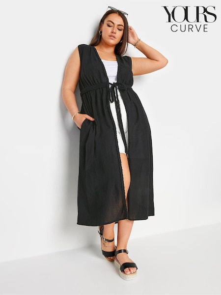 Musta - Yours Curve Limited Collection  Crinke Pellava Kimono (E17254) | €49