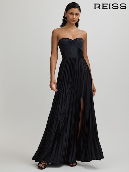 Amur Satin Pleated Maxi Dress (E17514) | €1,021