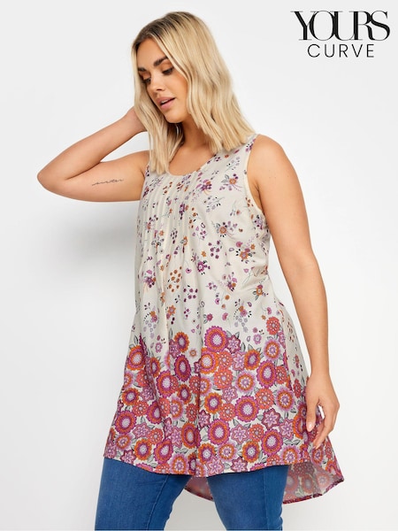 Luonnollinen - Yours Curve Kukallinen Dipped Hem Laskostettu/vekki- Vest (E17561) | €46