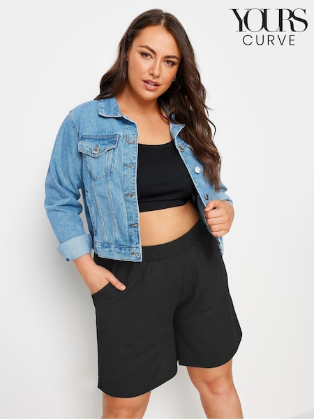 Yours Curve Black Crinkle Pocket Shorts (E17569) | € 31