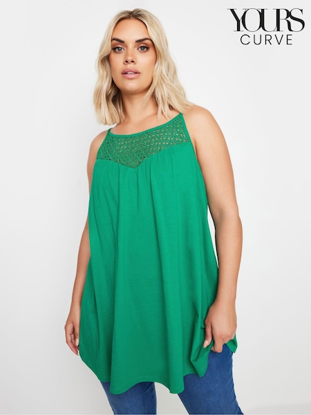 Vihreä - Yours Curve Crochet Detail Vest (E17604) | €30