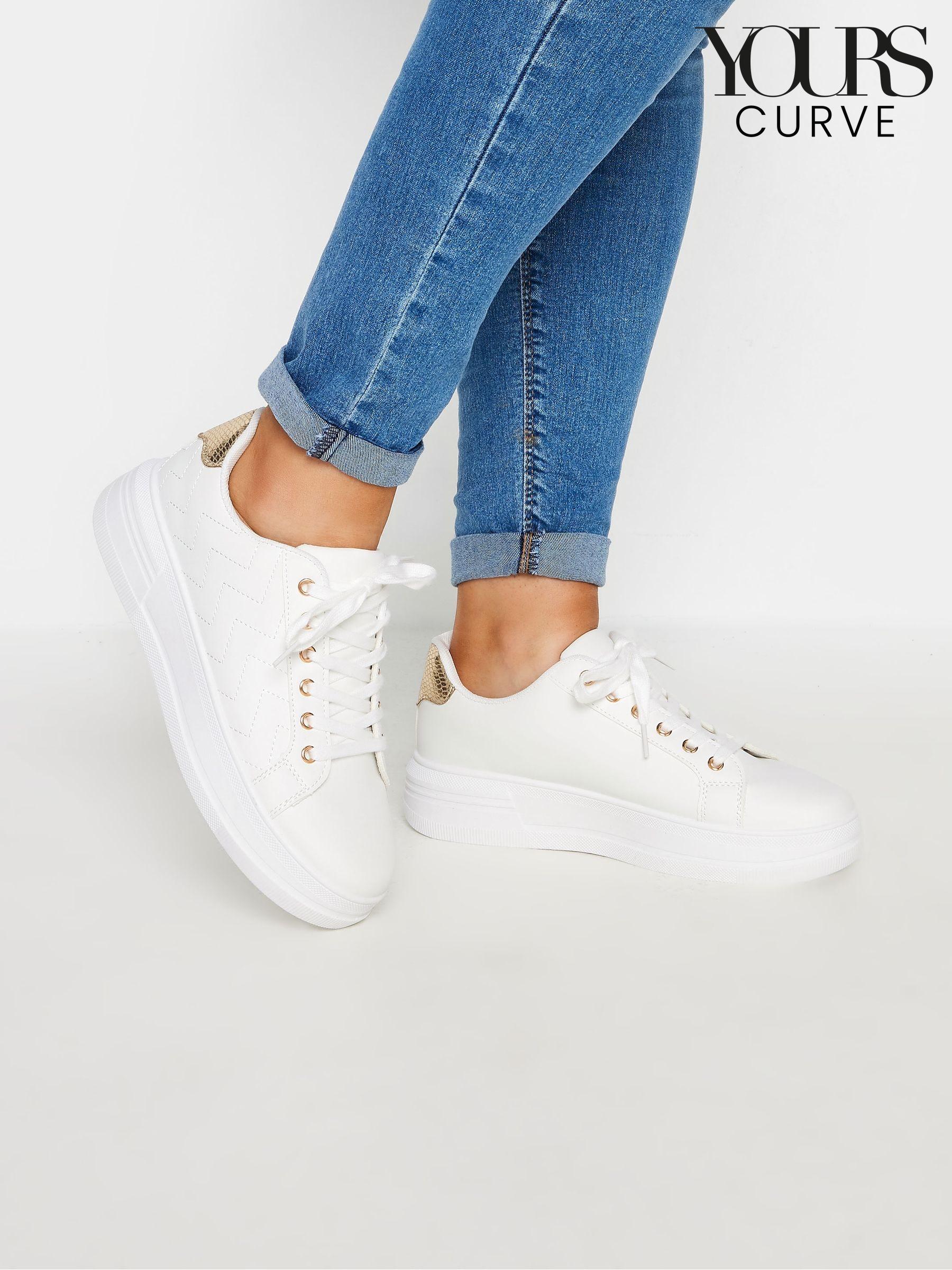 White flat trainers on sale