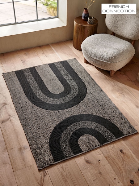 French Connection Black Jute Swati Jute Rug (E17650) | €190 - €531