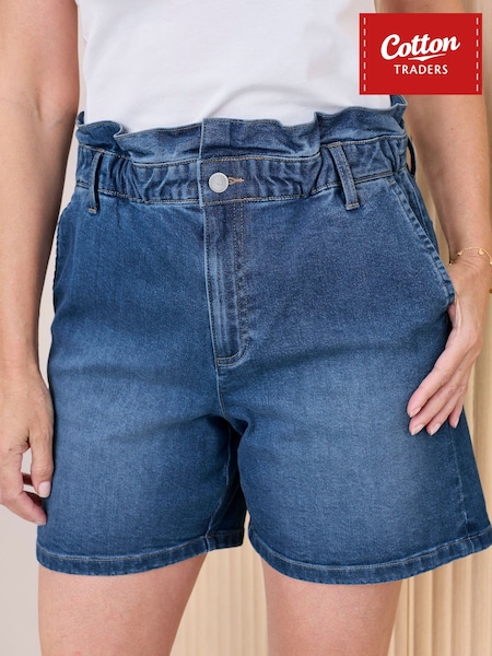 Blau - Cotton Traders Denim Shorts