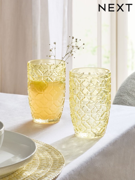 Set Of 2 Pressed Tumbler Glasses (E17918) | ‏67 ر.س.‏