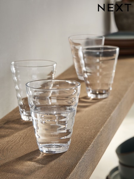 Set of 4 Ripple Tumbler Glasses (E17920) | € 30