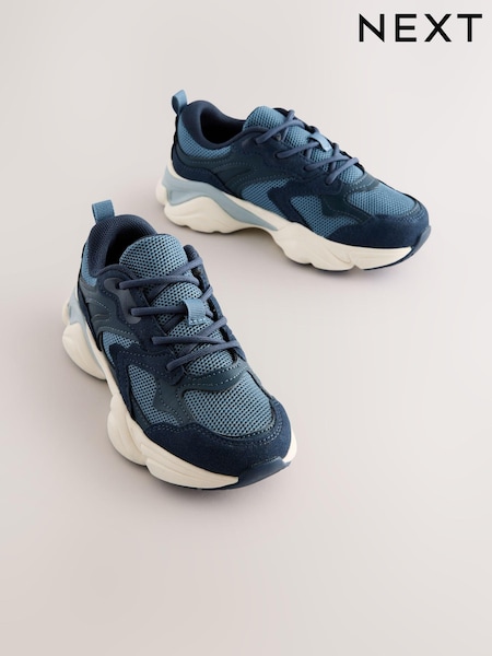 Blue Standard Fit (F) Mesh Lace Trainers (E18075) | BGN 80 - BGN 103