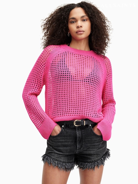 Roz - Pulovere AllSaints Paloma Tricou la baza gâtului (E18116) | 498 LEI