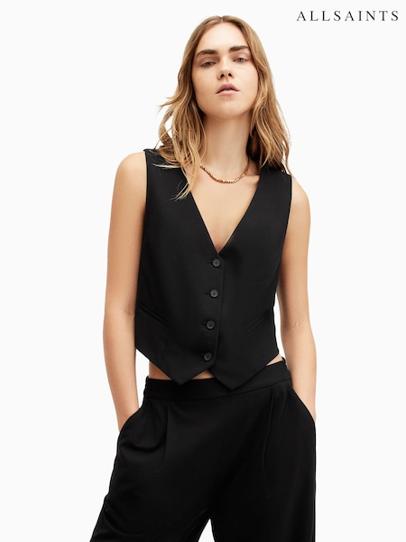 AllSaints Black Aleida Waistcoat (E18131) | 5,948 UAH