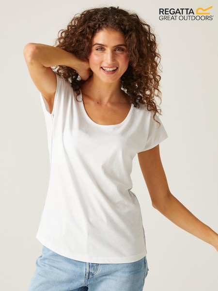 Regatta White Womens Telisse 100% Cotton T-Shirt (E18145) | €11.50