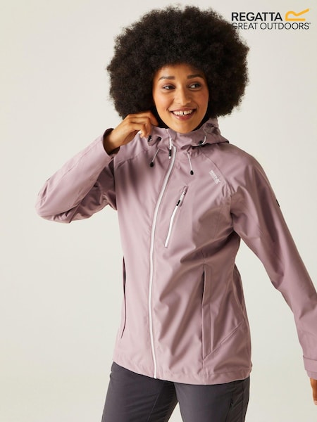 Regatta Pink Womens Birchdale Colour Block Waterproof Jacket (E18147) | €44.50