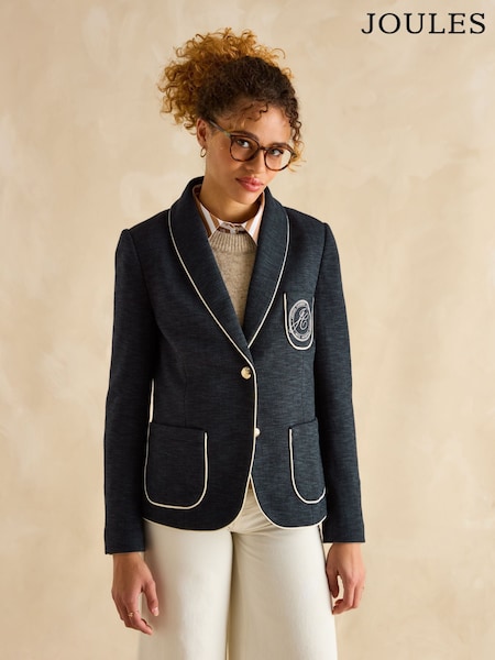 Joules Hartley Navy Shawl Collar Blazer (E18199) | $237
