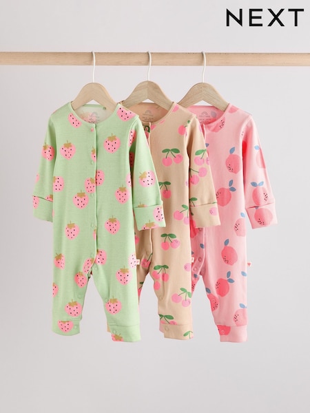 Frutas llamativas - Baby Footless Sleepsuits 3 Pack (0mths-3yrs) (E18347) | 28 € - 30 €