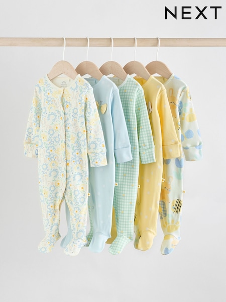 Amarillo - 5 Pack Baby Sleepsuits (0mths-2yrs) (0mths-2yrs) (E18363) | 43 € - 46 €