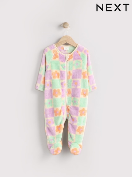 Purple Baby Zip Fleece Sleepsuit (E18385) | AED42 - AED49