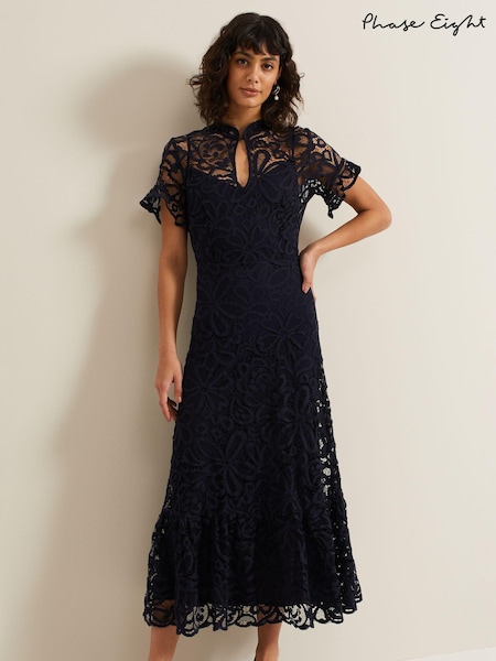 Phase Eight Blue Lula Lace Dress (E18493) | €102