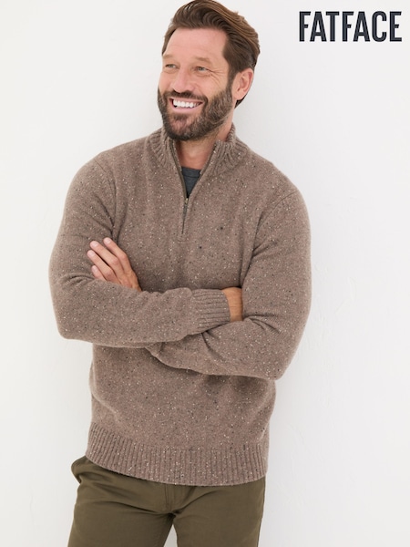 FatFace Natural Lambswool Half Neck Jumper (E18541) | €59