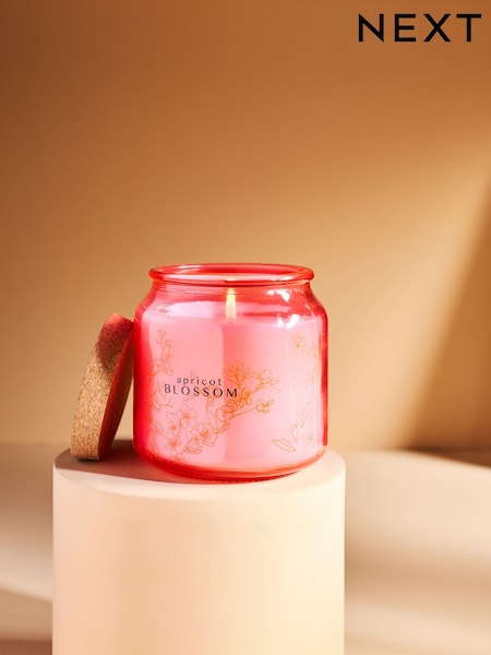 Peach Pink Apricot Blossom Jar Candle (E18578) | €11