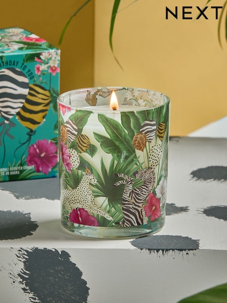 Multi Happy Birthday Dark Orchid and Patchouli Scented Candle (E18598) | €11