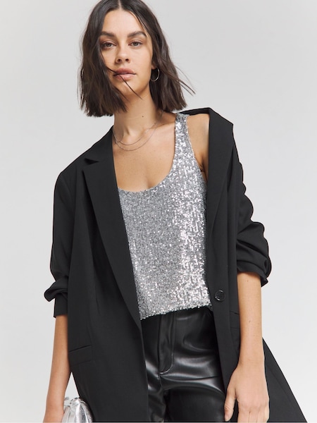 Simply Be Sequin Scoop Neck Vest (E18642) | 166 LEI