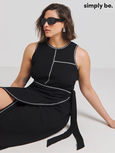 Simply Be Exposed Seam Wrap Maxi Dress (E18645) | €24