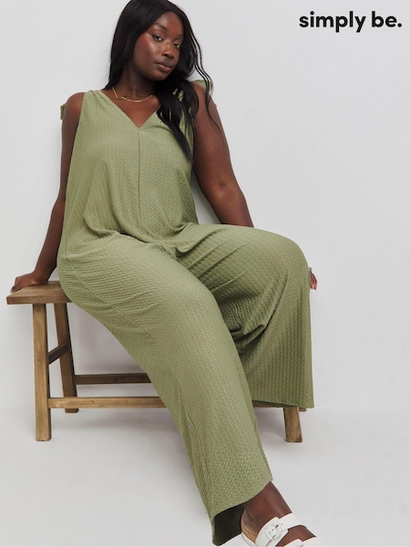 Simply Be Textured Jersey Jumpsuit (E18646) | €26