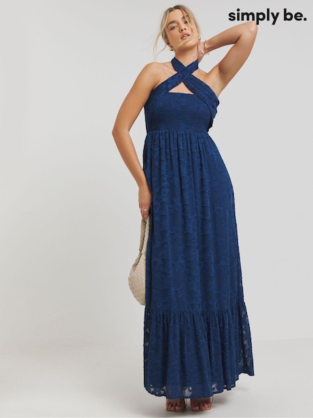 Simply Be Navy Multiway Jacquard Dress (E18649) | 161 QAR