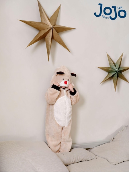 JoJo Maman Bébé Brown Christmas All-In-One (E18679) | AED166