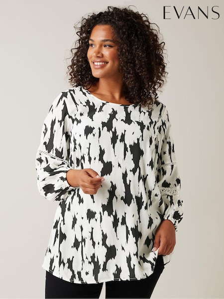 Evans Cream & Abstract Top (E18768) | ‏196‏₪