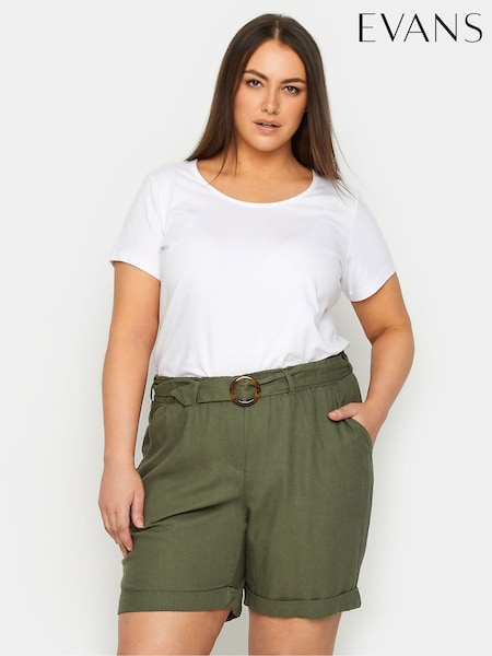 Evans Green Paperbag Waist Shorts (E18785) | €33