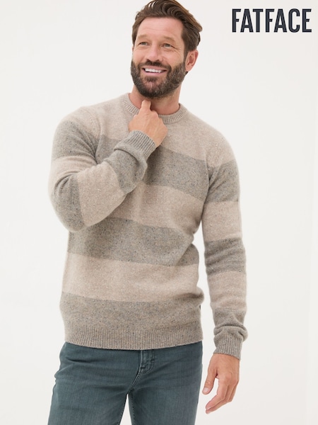 FatFace Natural Lambswool Knitted Crew Jumper (E18794) | €55