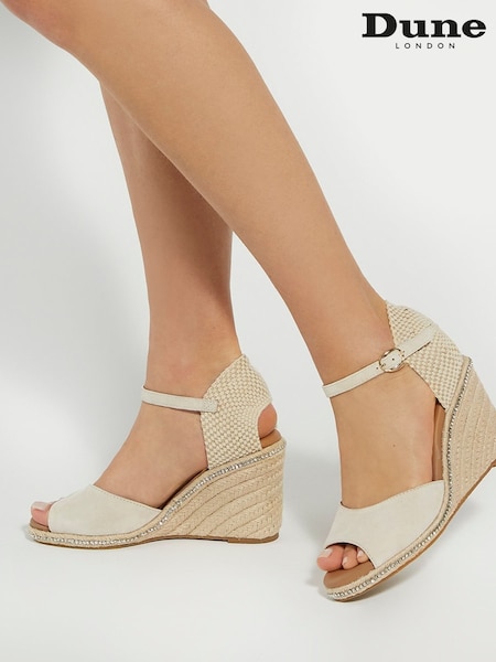Dune London Pink Koto Diamanté Detail Espadrilles (E18934) | € 140
