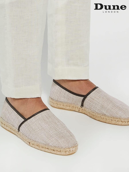 Cream - Espadrile din pânză cu vipușcă Dune London Bronko (E18940) | 333 LEI