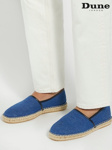 Albastru - Espadrile din pânză cu vipușcă Dune London Bronko (E18945) | 333 LEI