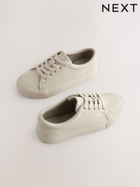 Neutral Lace Up Smart Trainers (E19052) | €29 - €39