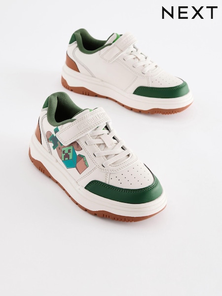 Neutral Minecraft Touch Close Elastic Lace Trainers (E19063) | 144 QAR - 173 QAR